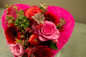 Roze hart - Rinus de Ruyter bloemisten