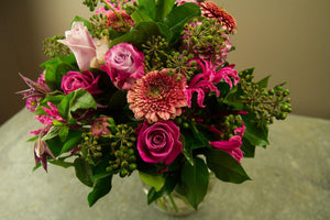 Roze valentijnsboeket - Rinus de Ruyter bloemisten